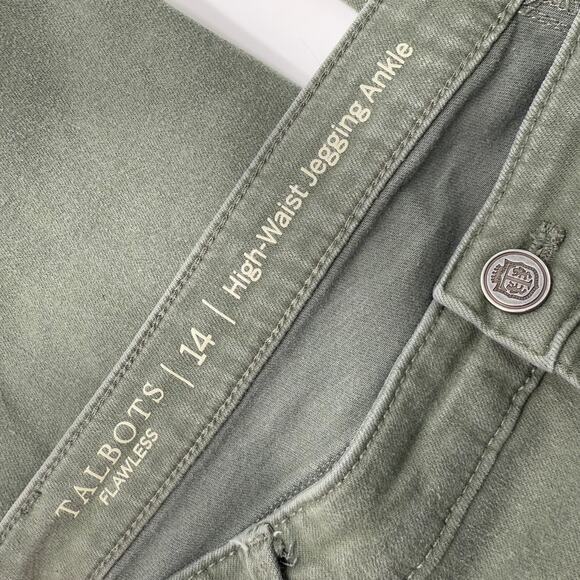 Talbots Flawless Women's High-Waisted Jeggings | 37” X 28” | Soft Olive Green - Picture 3 of 5
